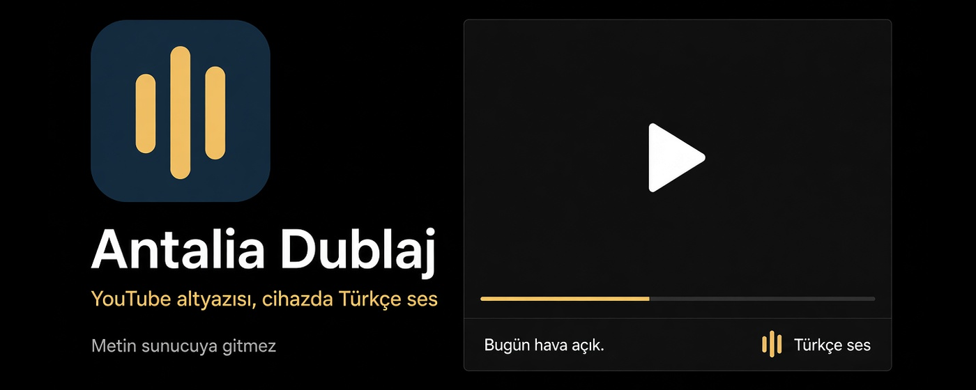 Antalia Dublaj: YouTube videosu Türkçe seslendirilirken